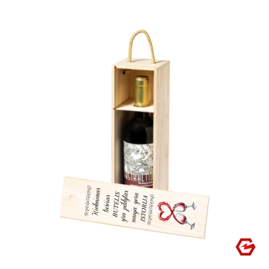 Dėžė buteliui "Nauja gera istorija"