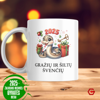 Puodelis "Gražių ir jaukių švenčių"