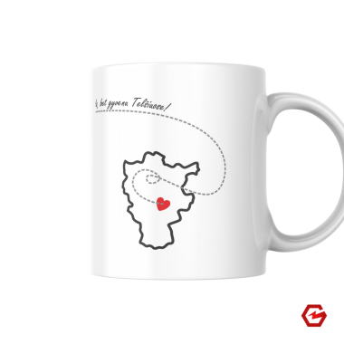 Puodelis "Aš iš Skuodo, bet gyvenu Telšiuose"