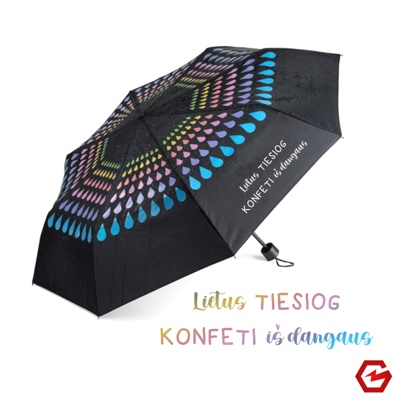 Skėtis "Lietus tiesiog fonfeti iš dangaus" Skėtis "Lietus tiesiog fonfeti iš dangaus"