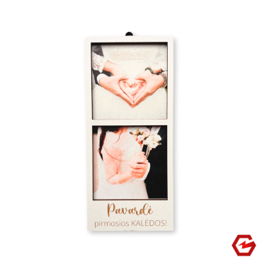 Medinis kalėdinis žaisliukas "Mūsų pirmosios Kalėdos"