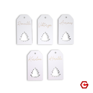 Kalėdinis žaisliukas "Šventinė eglutė" su vardu