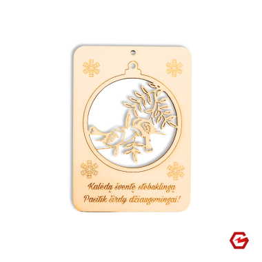 Kalėdinis atvirukas "Paukšteliai"