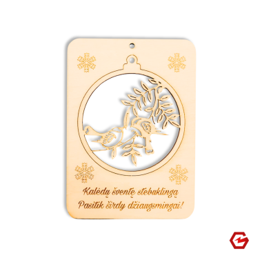 Kalėdinis atvirukas "Paukšteliai"