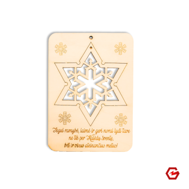 Kalėdinis atvirukas "Žvaigždė"