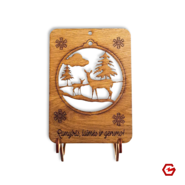 Kalėdinis atvirukas "Miškas"