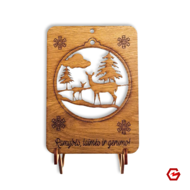 Kalėdinis atvirukas "Miškas"