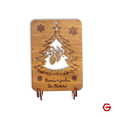 Kalėdinis atvirukas "Kankorėžiai"