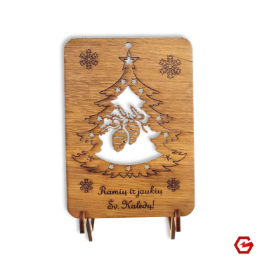 Kalėdinis atvirukas "Kankorėžiai"