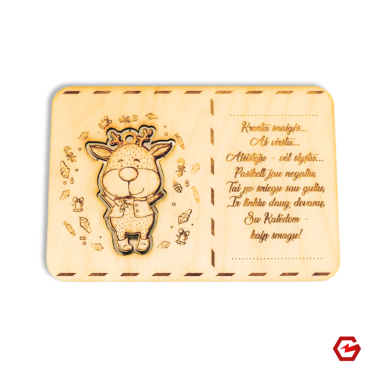 Kalėdinis atvirukas "Rudolfas"