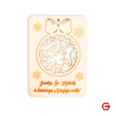 Kalėdinis atvirukas "Žaisliukas"