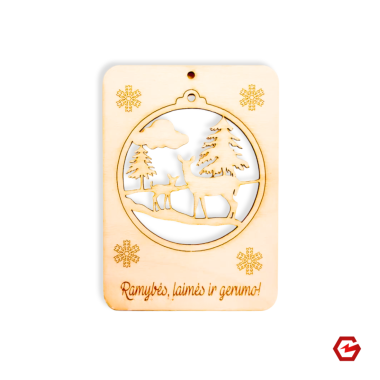 Kalėdinis atvirukas "Miškas"