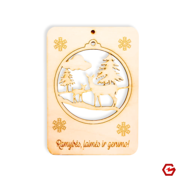 Kalėdinis atvirukas "Miškas"