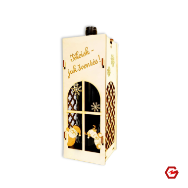 Dėžutė buteliui IŠLEISK - JUK ŠVENTĖS