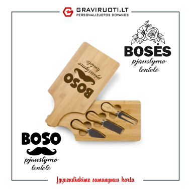  Graviruota BOSĖS/BOSO pjaustymo lentelė sūriui su įrankiais