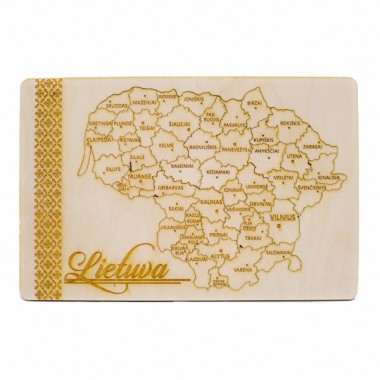 Medinė dėlionė "Lietuva"