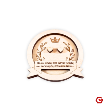 Padėkliukas vestuviniams žiedams "Vienybė"