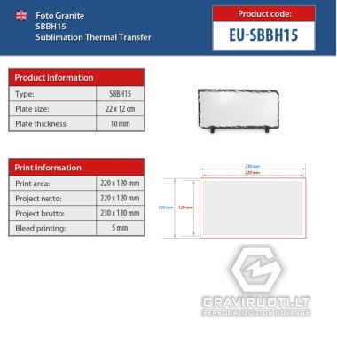 Fotoakmuo 22x12 cm su Jūsų nuotrauka