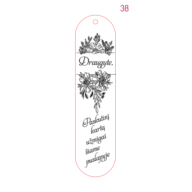 Knygų skirtukas Nr. 38