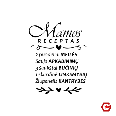 Pjaustymo lentelė "Mamos receptas"