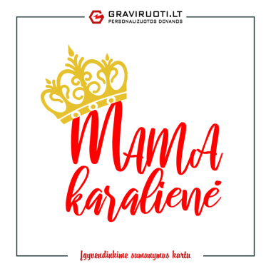 Prijuostė "Mama karalienė"