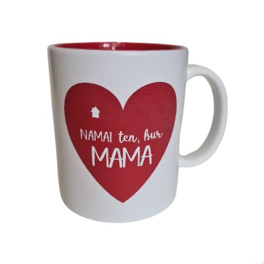 Keramikinis puodelis NAMAI TEN, KUR MAMA