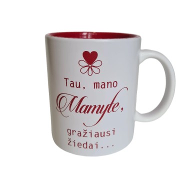 Keramikinis puodelis GRAŽIAUSI ŽIEDAI