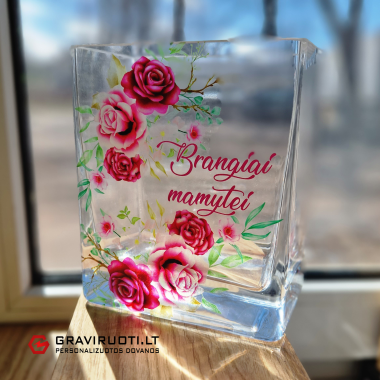 Stiklinė vaza "Mamai"