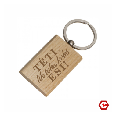 Medinis raktų pakabukas "Lik koks esi"