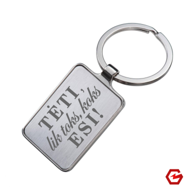 Metalinis raktų pakabukas "Lik koks esi" 