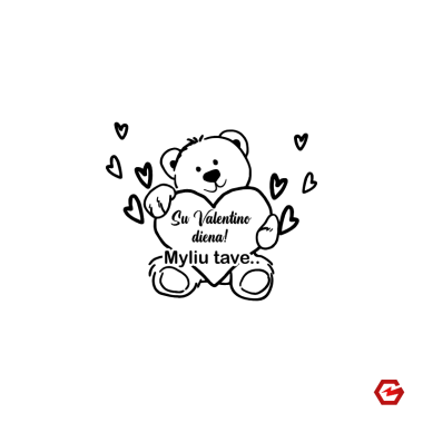 Termo puodelis "Su Valentino diena, myliu Tave" 