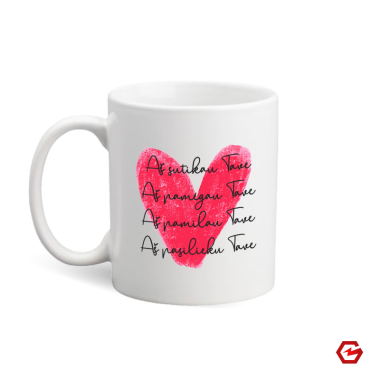 Keramikinis puodelis "Aš tave pasilieku"