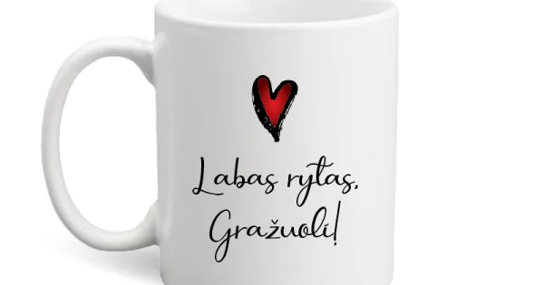 Labas Rytas Grazuole Keramikinis puodelis