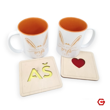 Padėkliukų komplektas "Aš myliu tave"