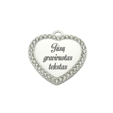 Pakabukas "Širdis" su akmenėliais