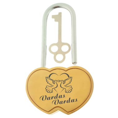 Meilės spyna su graviruotais vardais. Nr.2