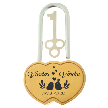 Meilės spyna su graviruotais vardais. Nr.5