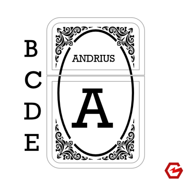 Graviruotas žiebtuvėlis su vardu