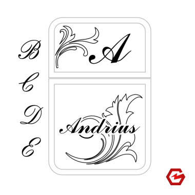 Graviruotas žiebtuvėlis su vardu