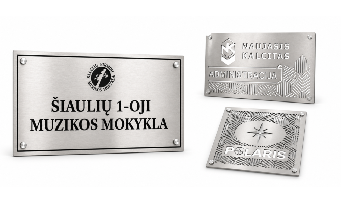 Nerūdijančio plieno iškabos – ilgaamžis sprendimas jūsų įvaizdžiui