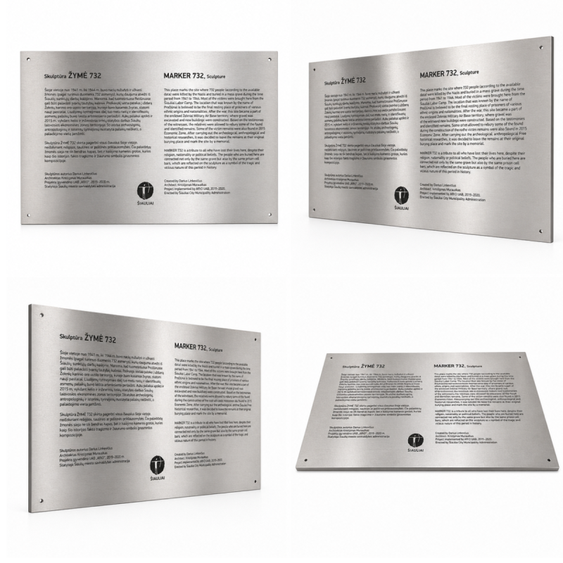 Nerūdijančio plieno iškaba (0,2x120x75 cm)