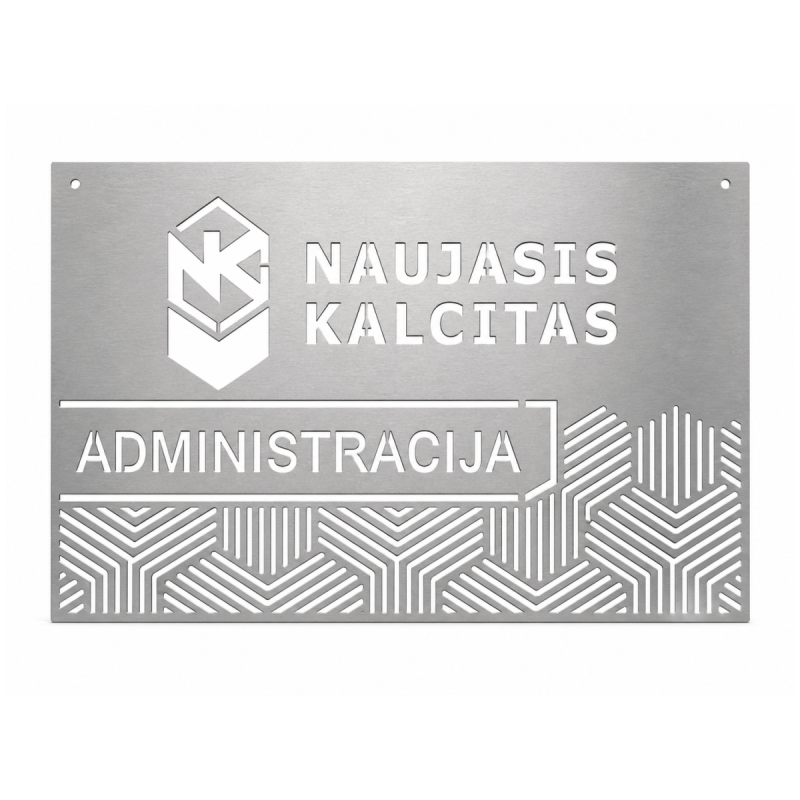 Nerūdijančio plieno iškaba (0,3x70x50 cm)