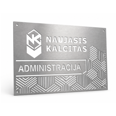 Nerūdijančio plieno iškaba (0,3x70x50 cm)