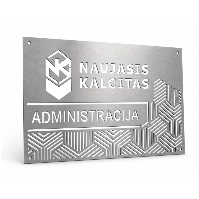 Nerūdijančio plieno iškaba (0,3x70x50 cm)