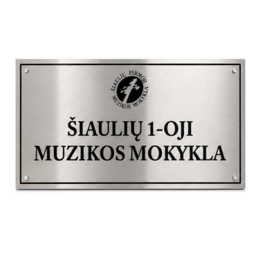 Nerūdijančio plieno iškaba (0,3x120x75 cm)