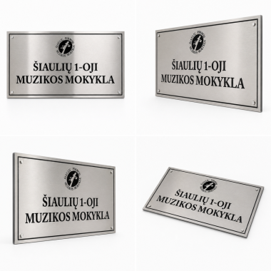 Nerūdijančio plieno iškaba (0,3x120x75 cm)