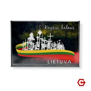 Magnetukas su stilizuotas Kryžių kalno siluetu