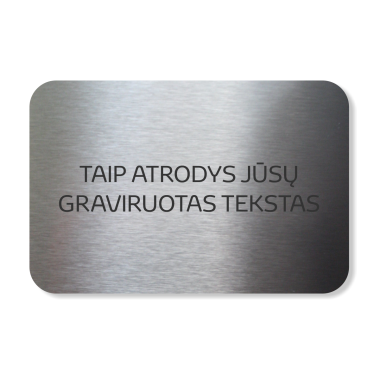 Graviruota nerūdijančio plieno lentelė. 1,5 mm