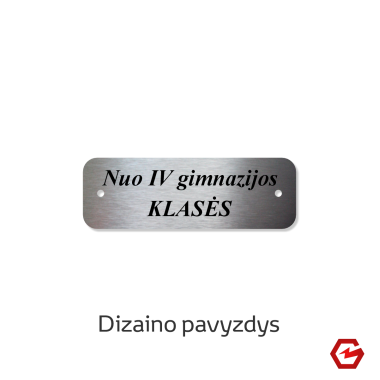 Nerūdijančio plieno lentelė 30x10 mm