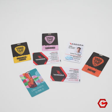 Plastiko kortelė su spauda